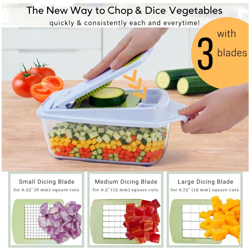 QuickPush Food Chopper: Strong & 200% More Capacity