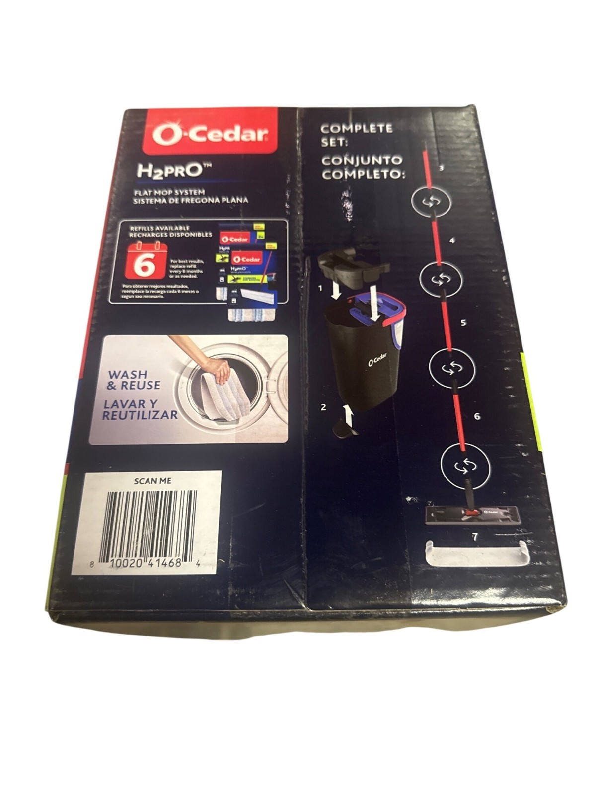 O-Cedar H2prO Flat Mop System New in box