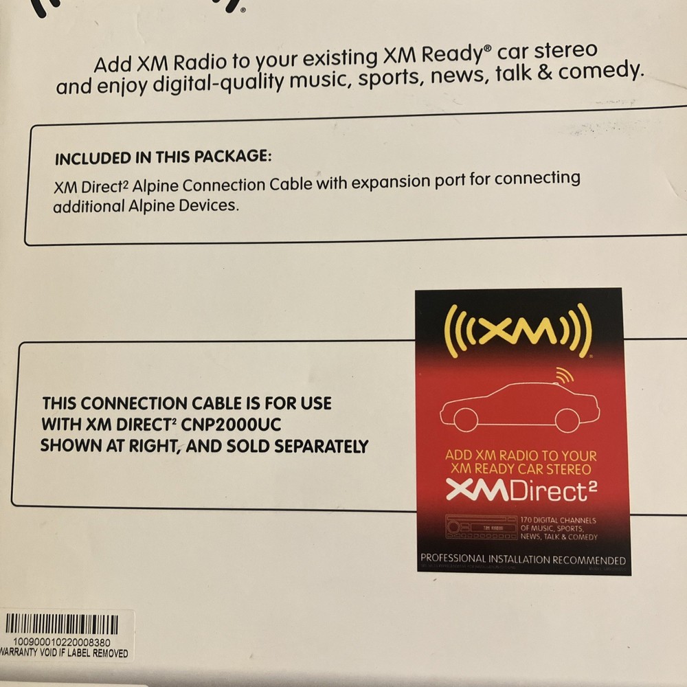 XMDirect2 Alpine Connection Cable