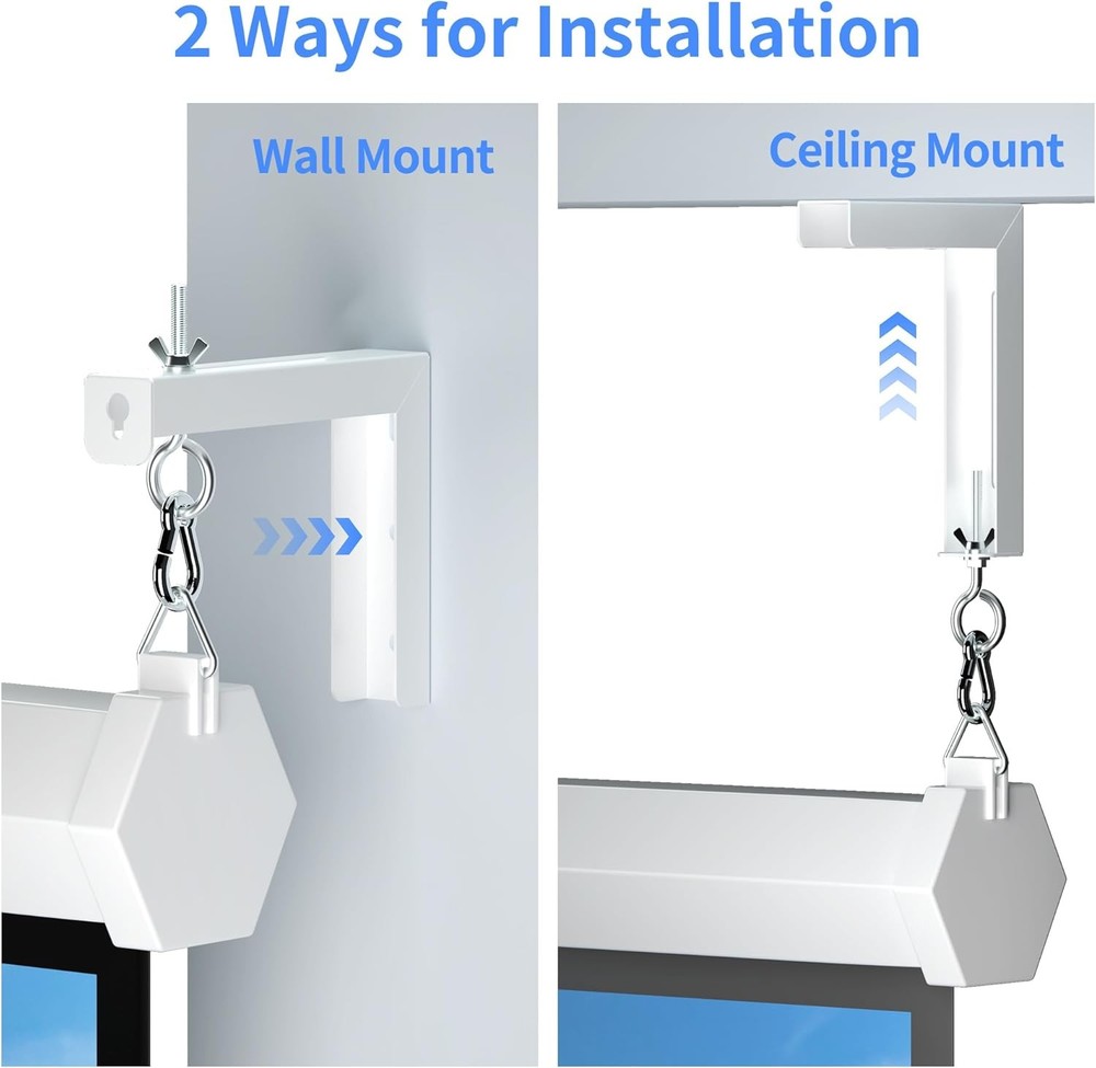 XINLEI Universal Projector Screen Wall Mount L-Brackets Hanging Ceiling Mount...