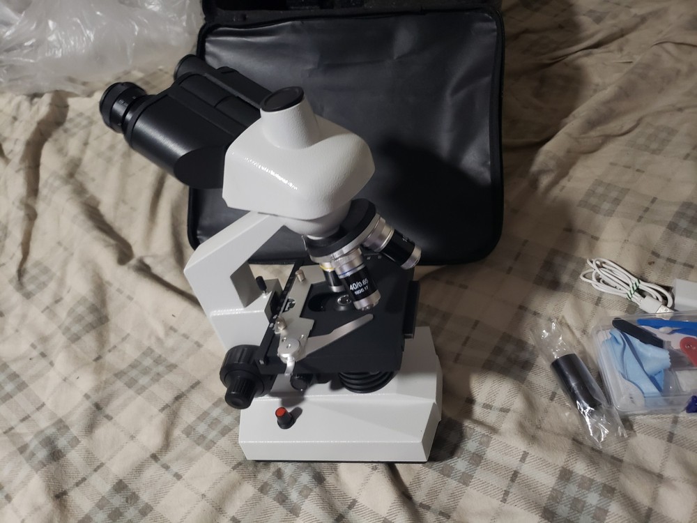 NEW Microscope Kit XP200 Trinocular Binocular Microscopes Biological 40X-1600X