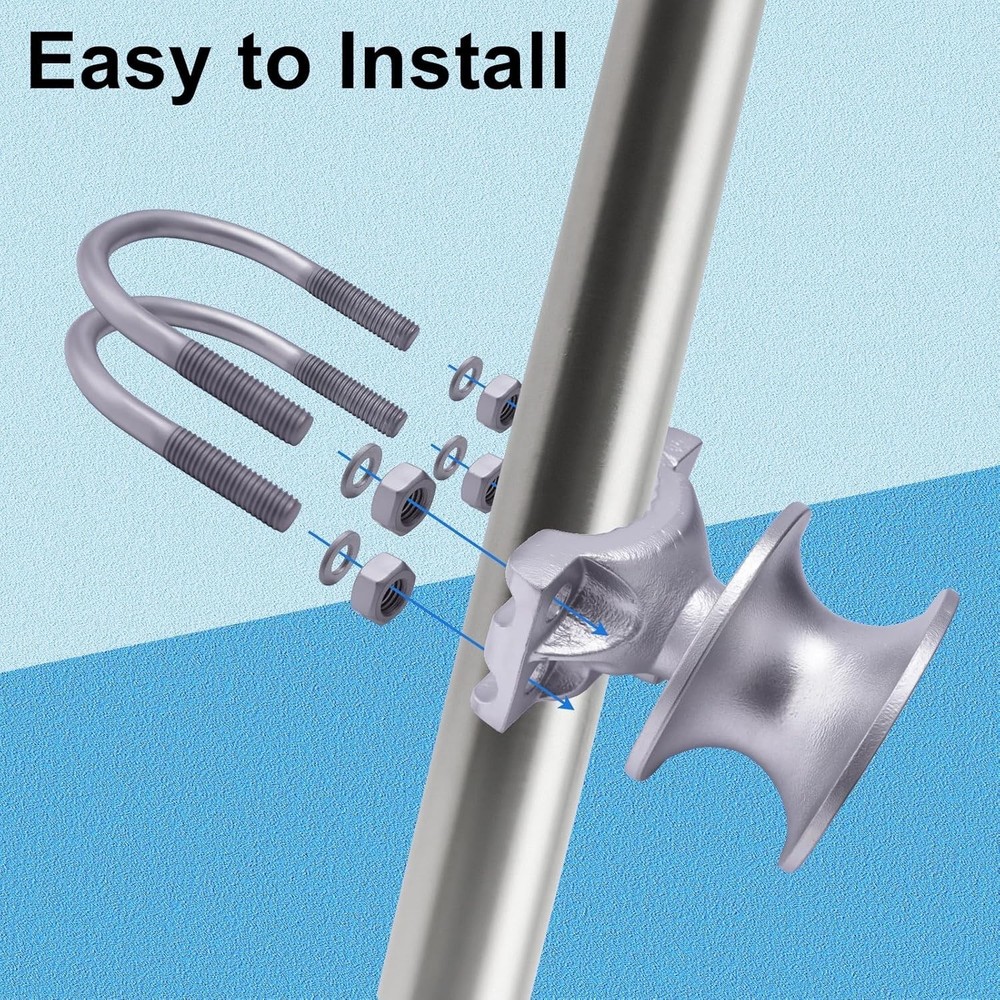 NEW Cantilevered Gate Rollers, Slide Gate Hardware 4.5” Post Chain 8 Total