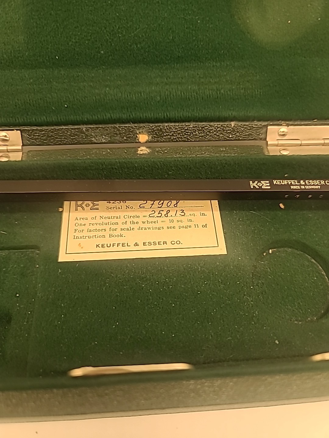 Antique K+E KEUFFEL & ESSER CO 4236 Drafting Tool COMPENSATING POLAR PLANIMETER