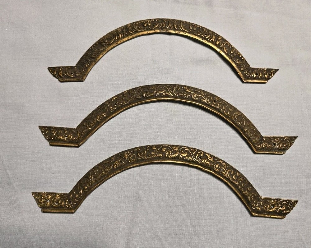 Antique Case Top Ornaments For Table Clock Ornate Solid Brass Set Frame