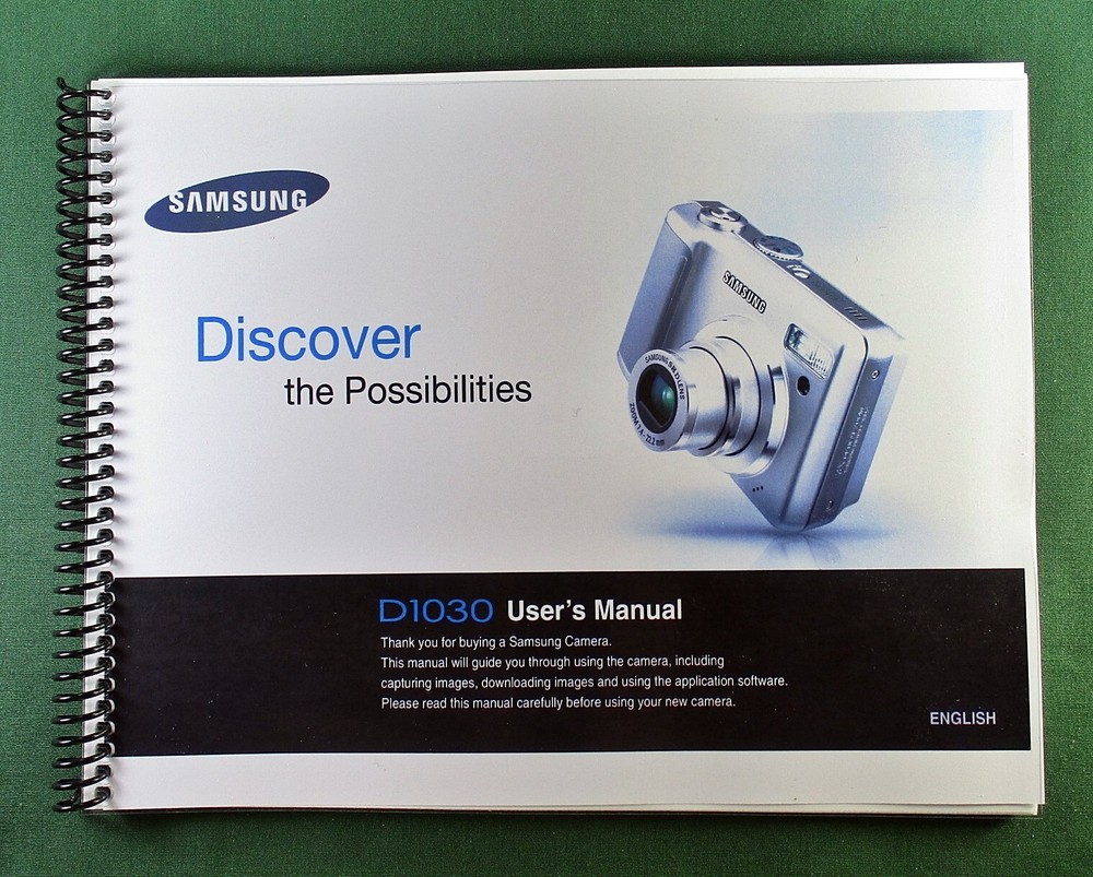 Samsung D1030 User's Manual: 82 Pages & Protective Covers