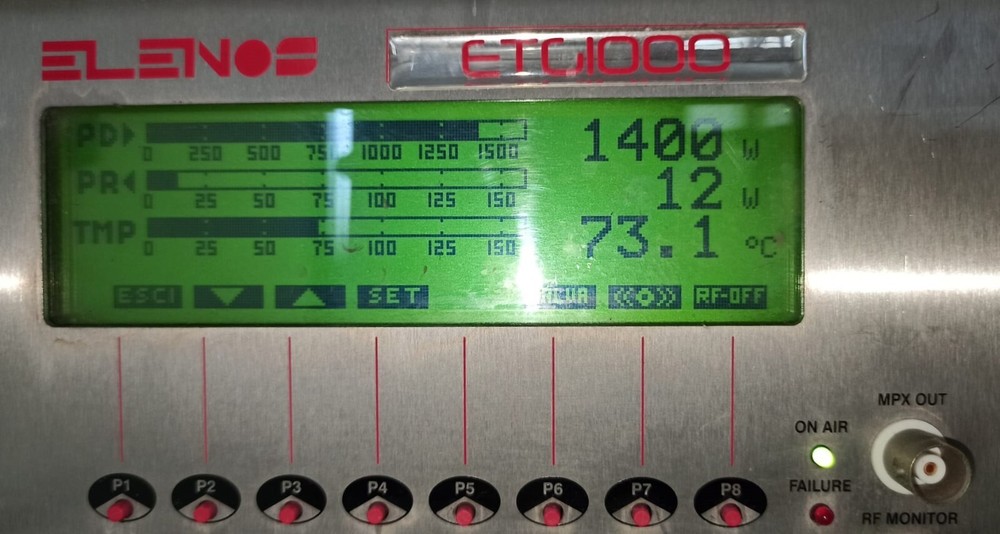 Broadcast Professional Transmitter FM Elenos ETG 1400 watt II Series 88-108 Mhz