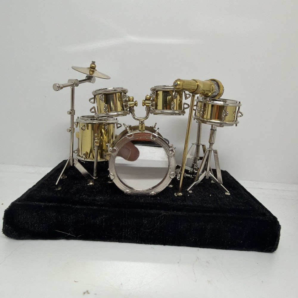 Tissting Mini Drum Model - Miniature Musical Instrument Set with Display Box,...