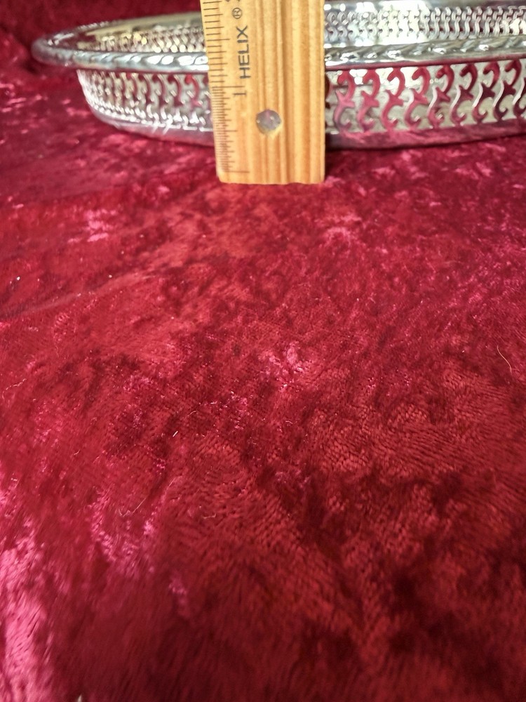 VTG Silver-plate 13” Tray Oneida USA with Scroll Etching Raised Rim Pierced.