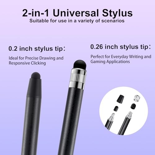 Stylus Pen for Touchscreen, 3pcs High Sensitivity and 3 Black SIlver Blue