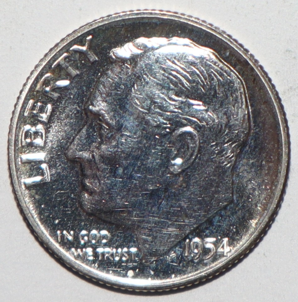 1954 Proof Roosevelt Dime CHOICE PROOF (X225)