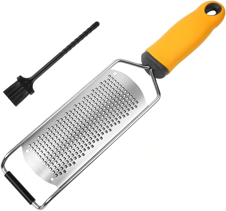 Pro Zester Grater, Lemon Zester, Parmesan Zester, Chocolate, with Razor-Sharp St