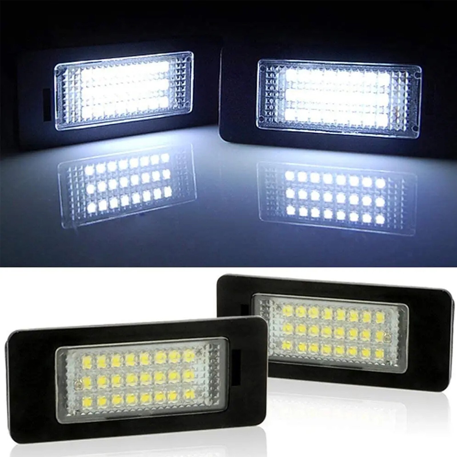 2x LED License Plate Light Tag Lamp Assembly White Canbus For BMW X1 X3 X4 X5 X6