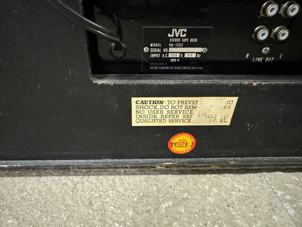 JVC RD-1552 3 head recorder- Rare