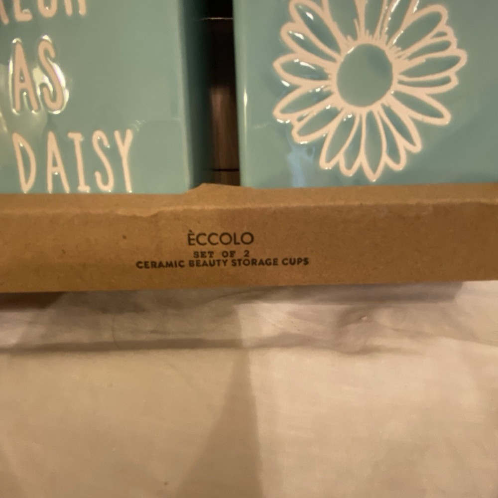 Ceramic Beauty Storage Cups Fresh As A Daisy Planter