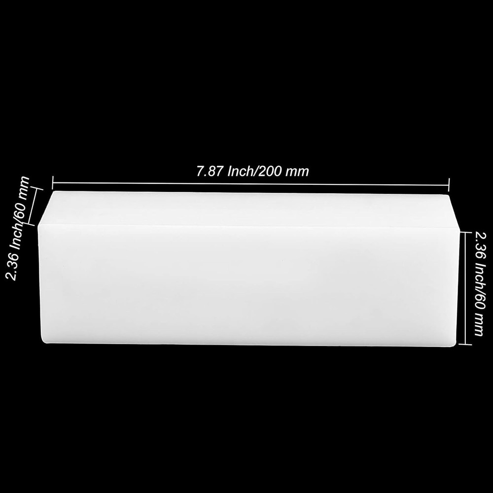 Nylon Tapping Block 2.4x2.4x7.9 Nylon Blocks Plastic Rectangular Solid Bar