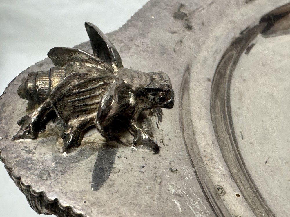 Hall Elton &Co Silver Plate Centerpiece Candy Dish,Child Figure,Bees -Mid 19th C