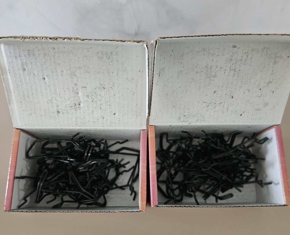 Pegboard L Hooks Black 2 Boxes - 79 Hooks In All