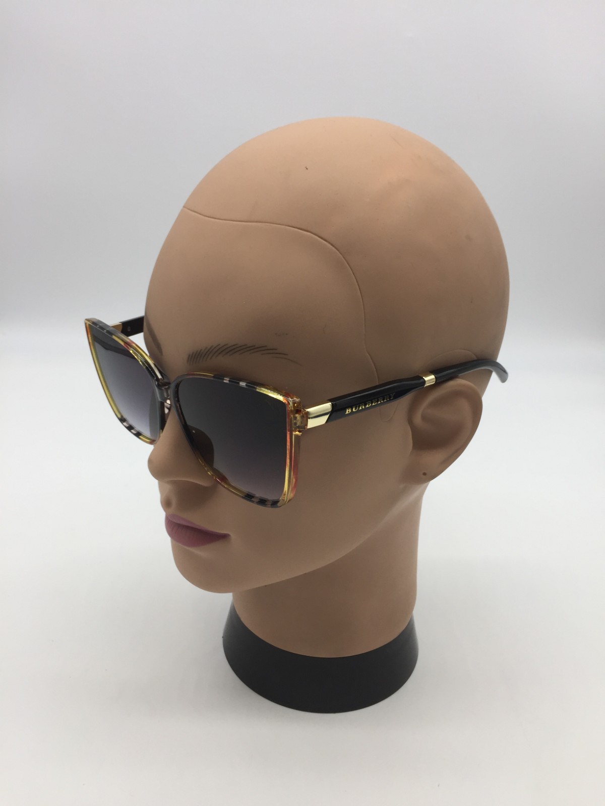 Burberry Multicolor Frame Designer Trendy Sunglasses 56-17-137 Grey Lenses