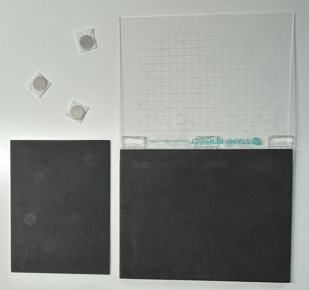 Hampton Art STAMP PERFECT Stamp Positioning Tool, 3 Magnets, Foam Insert