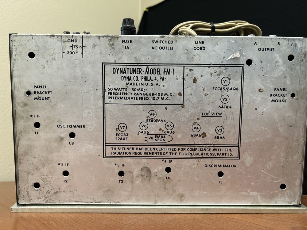 Dynaco dynatuner Model FM-1 with papers not tested
