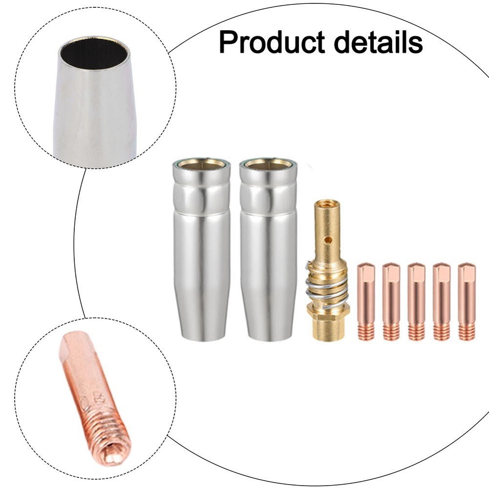 8PCS for MIG Welder Accessory Kit For 15AK with M6 Gas Diffuser and Tips