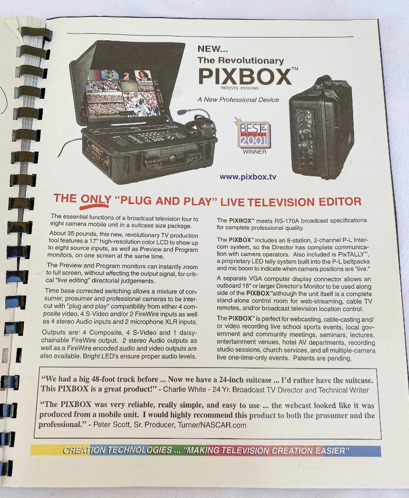 Creation Technologies PIXBOX Portable Videonics Plug & Play Live TV Editor