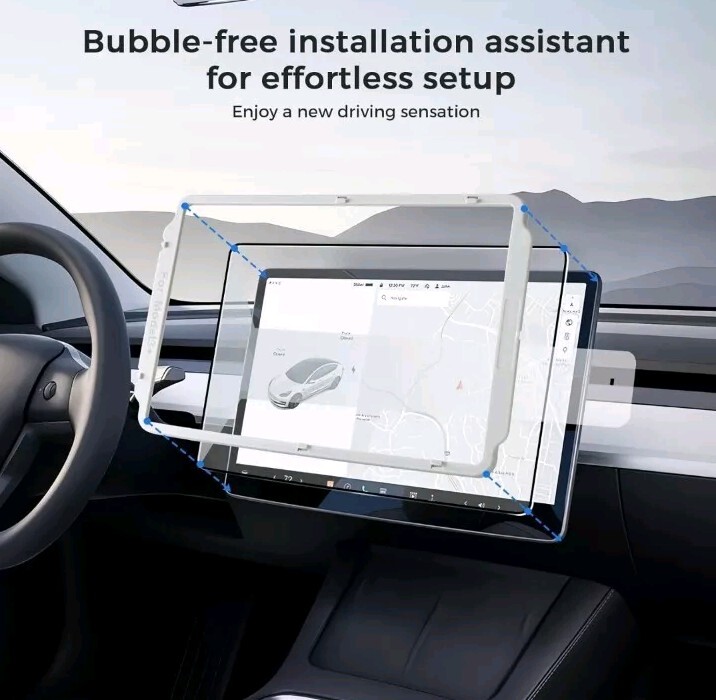CoBak Tempered Glass Screen Protector Designed for Tesla Model 3 highland...