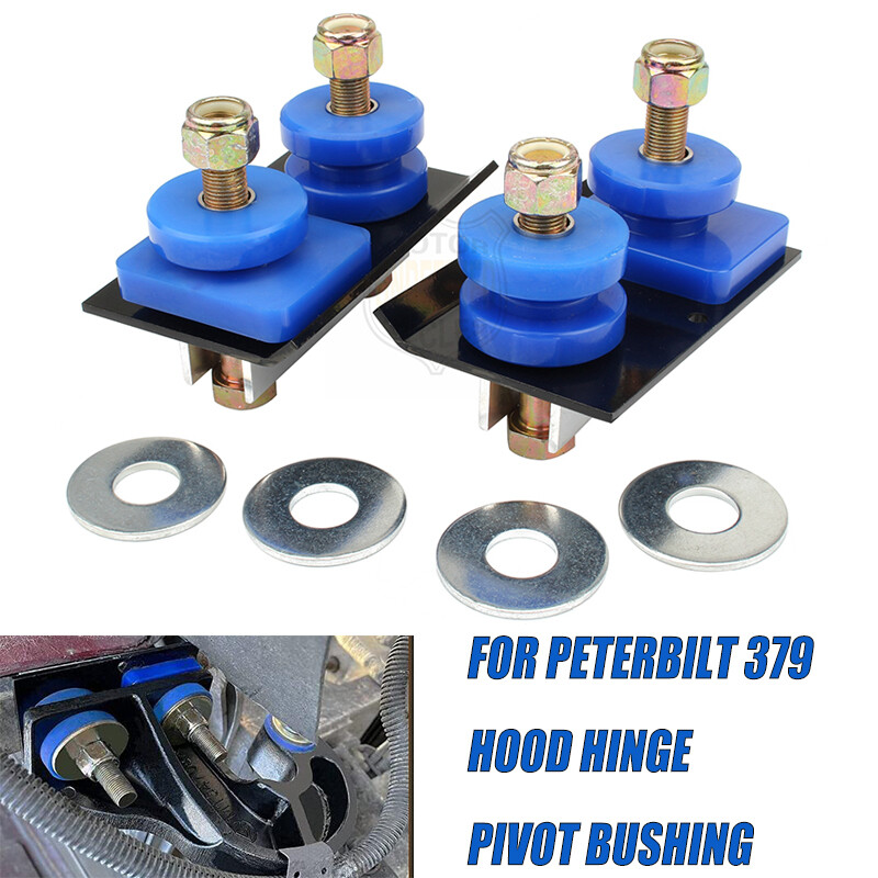 New Engine Hood Hinge Pivot Bushing & Mounting Bolt Set Kits For Peterbilt 379