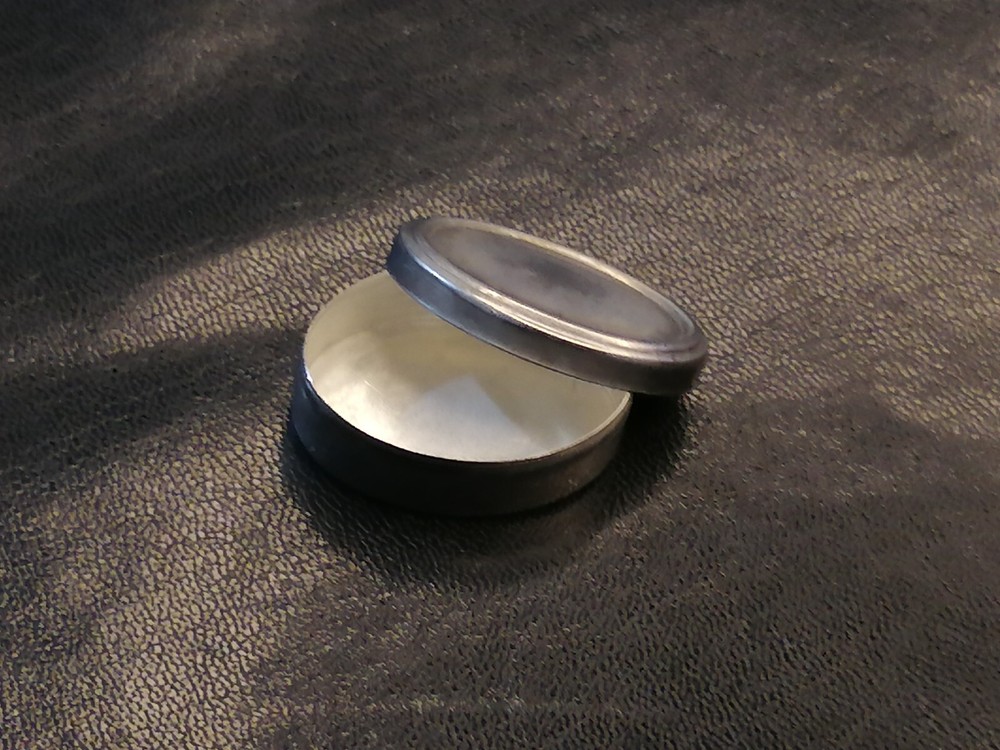Vintage Silver 800 Pill Case Box - Simple Decorative Pattern, 7.88g