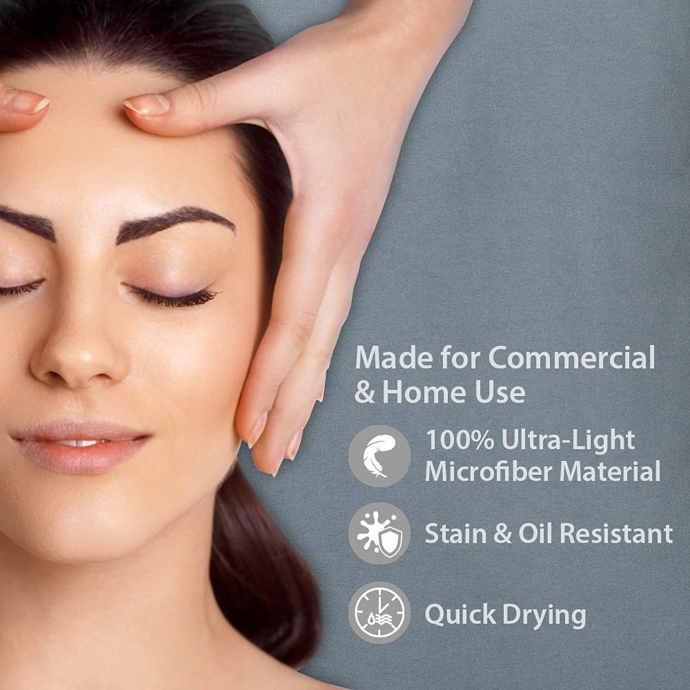 ForPro Professional Collection Premium Microfiber Massage Table, Cool Grey