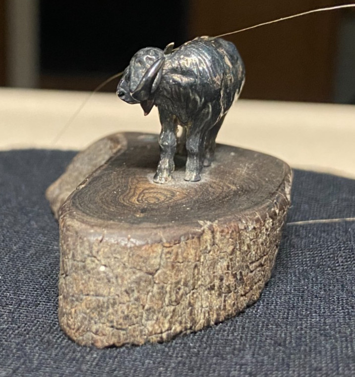 Patrick Mavros Silver Buffalo Miniature Figure