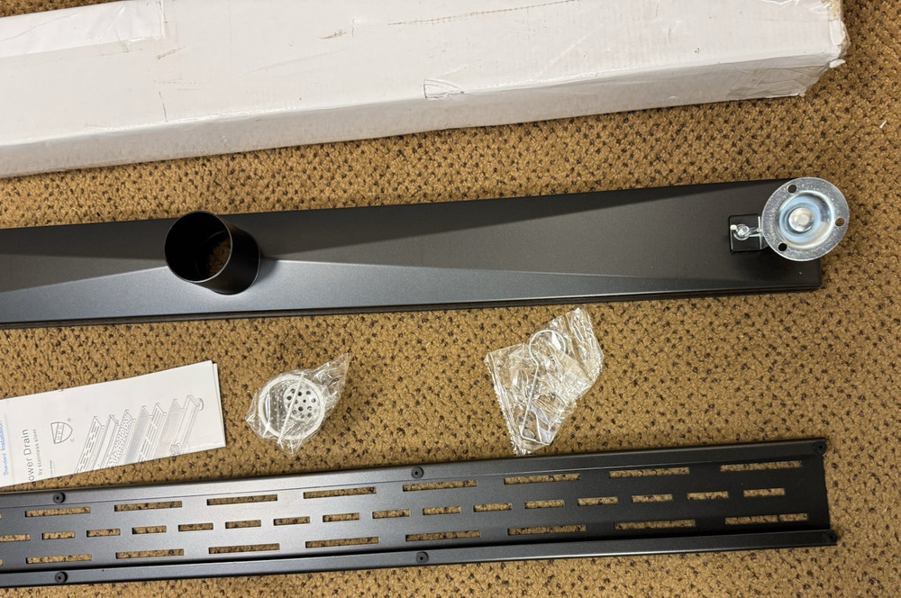 Signature Hardware 32" EFFENDI Linear Shower Drain- MATTE BLACK