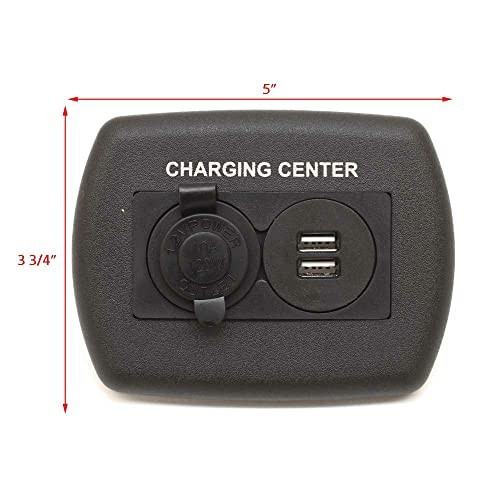 15095 12V/USB Charging Center - Black