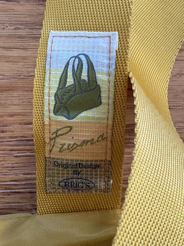 Brics Prisma Dark Yellow Medium Sized Nylon Handbag Vintage