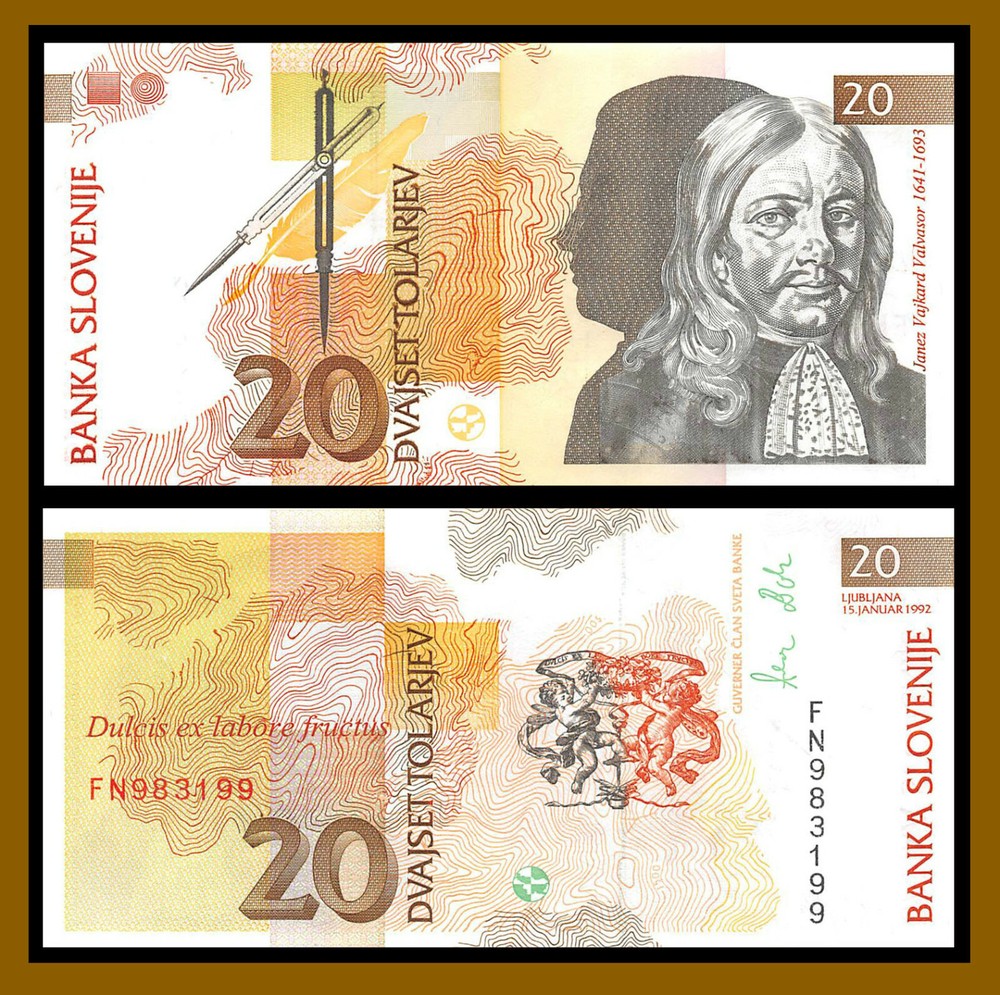Slovenia 20 Tolarjev, 1992 P-12 Unc