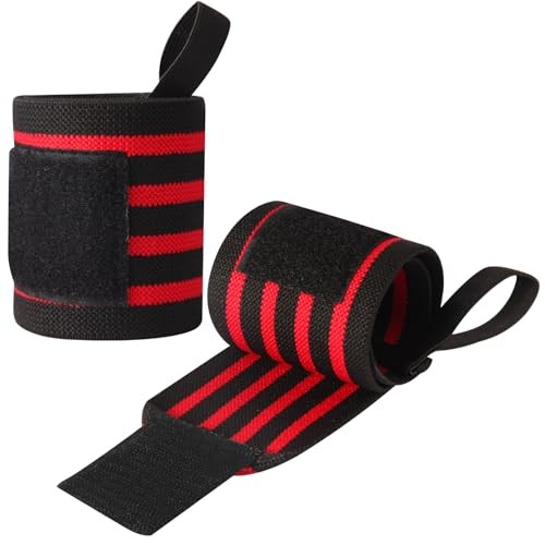Wrist Support Straps & Lifting Straps, Ultra-Elastic Adjustable Design,