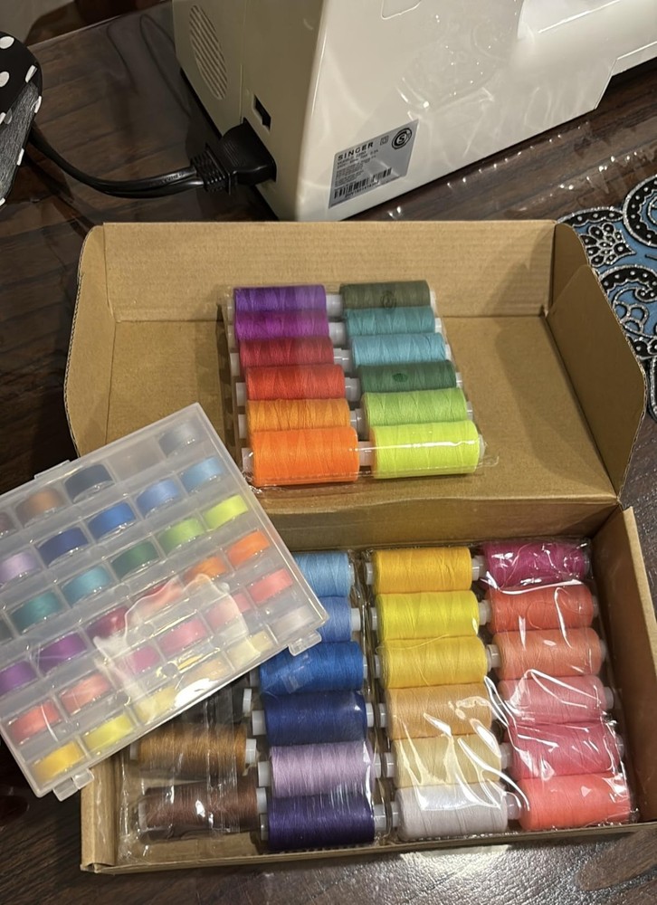 72 PCS Sewing Thread Assortment 36 Color Thread for Sewing Machine with 36 New
