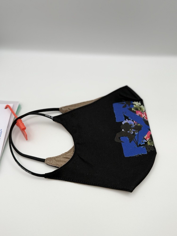 Off-White Floral Arrow Logo Face Mask