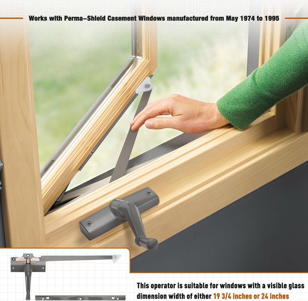 Touri Straight Arm Operator for Anderson Window Crank Replacement Stone