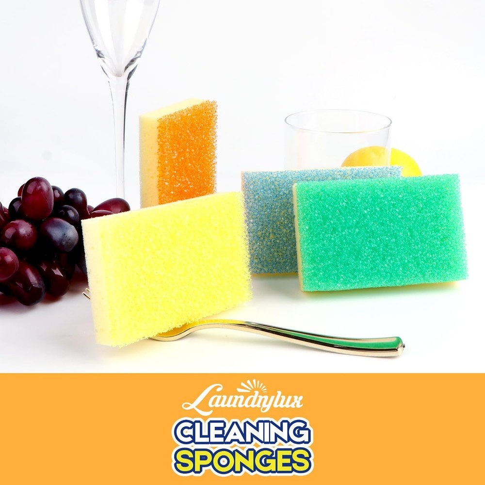Scrub Sponge, Dual-Sided Temperature-Responsive Scrubber - Non-Scratch
