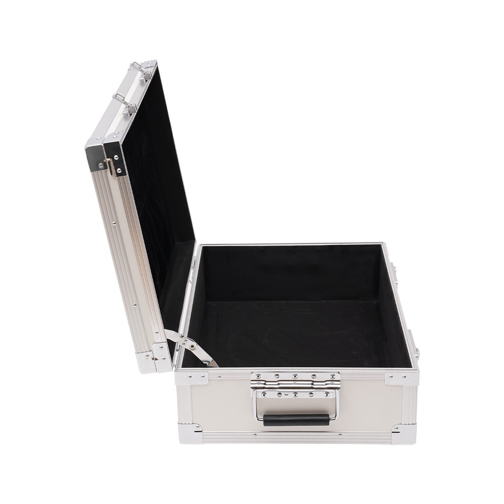 Large Portable Locking Storage Box for Filing Letters & Documents w/Lock Silver