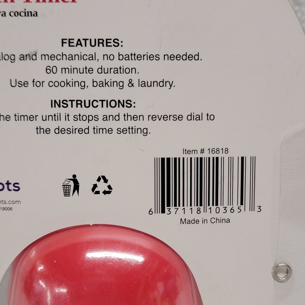 Culinary Elements Red Owl Bird 60 Minute Kitchen Timer