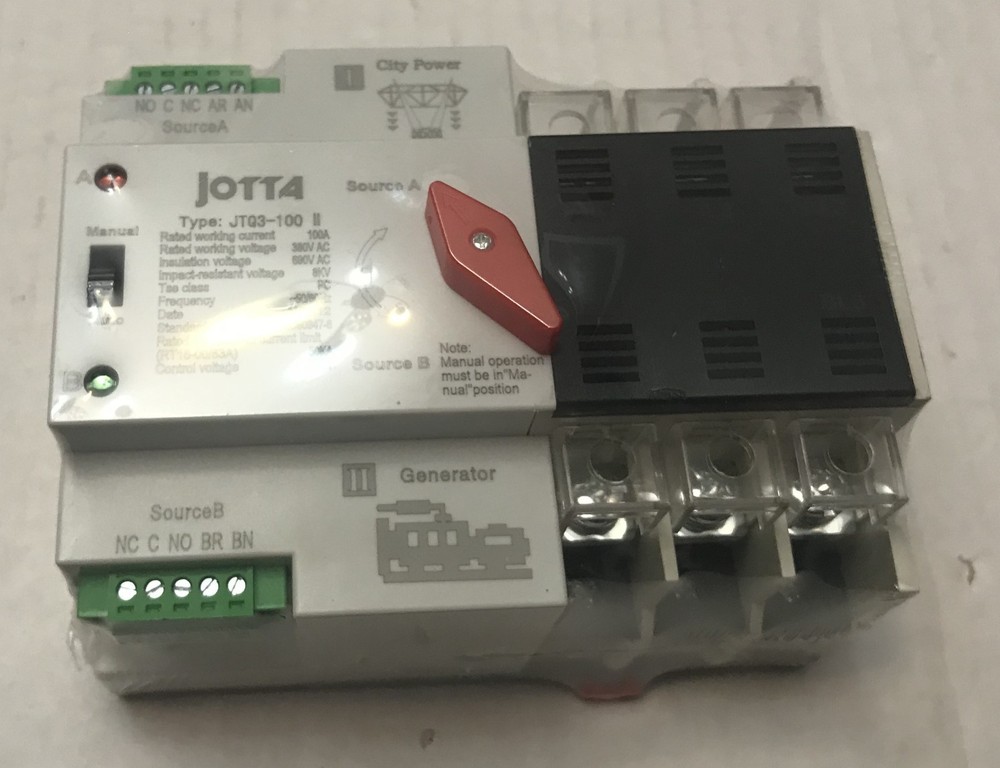 Jotta Dual Power Automatic Transfer Switch Type JTQ3-100
