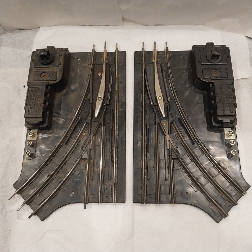 Lionel Postwar 1122 Pair Non-Derailing Remote Control Switch O27 Left Right Box