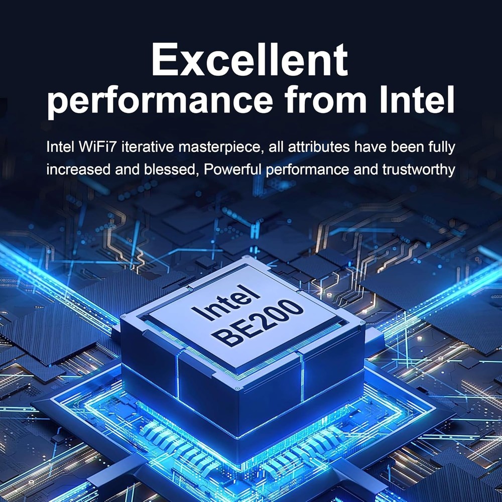 Intel PCIe Network Card WiFi-7 BE200 Desktop WiFi Bluetooth 5.4 Network Adapter
