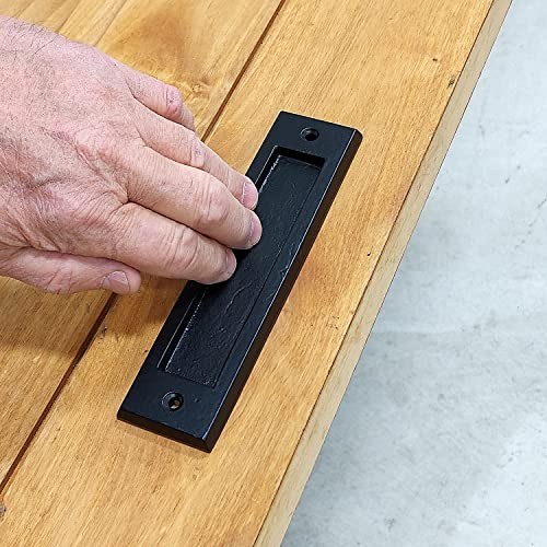 Finger Pull - Flush Pull, Easy Mount Modern Smooth Sliding Door 7 Inch Black