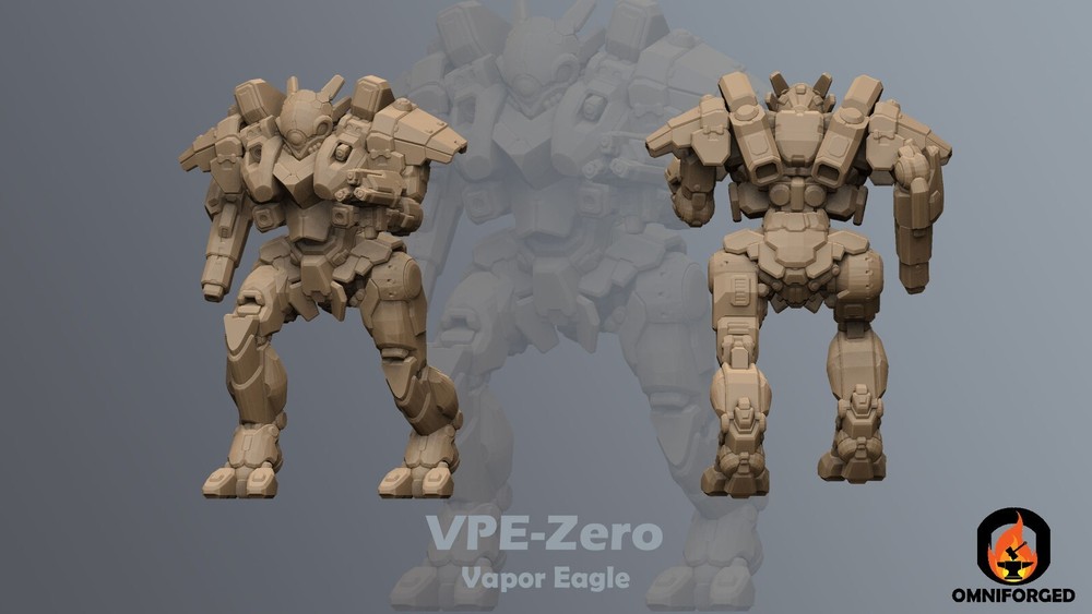Vapor Eagle Mini VPE-Zero Mech MWO Miniature Compatible with Battletech