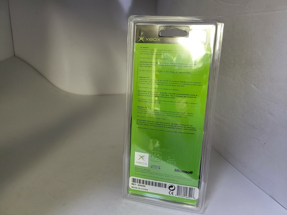 NEW W/Creased Box OEM Official Microsoft Original XBOX RF Adapter cable