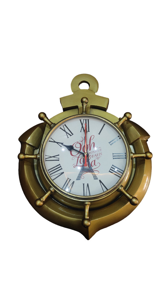 Ships Anchor Nautical Wall Clock