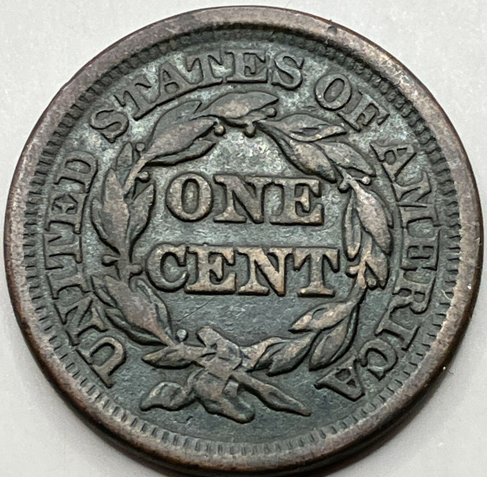 1846 Braided Hair Large Cent Small Date ~ VF
